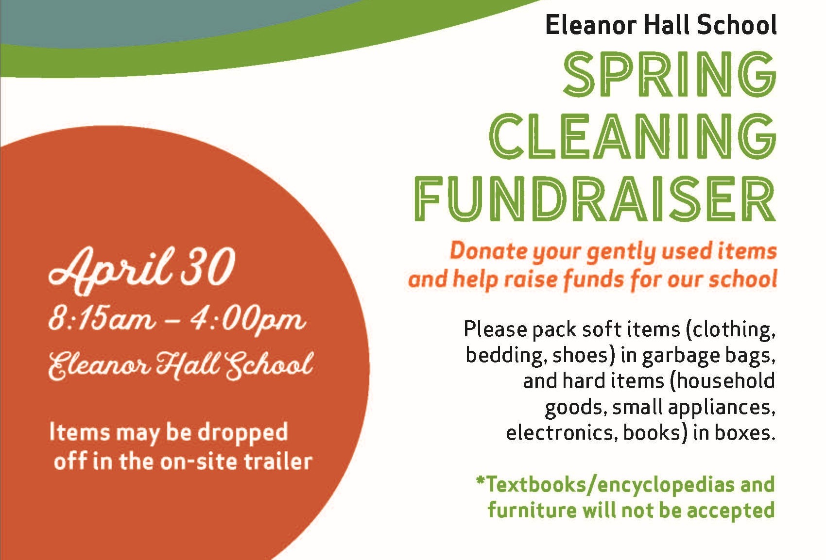 EHS Enhancement Spring Cleaning Fundraiser